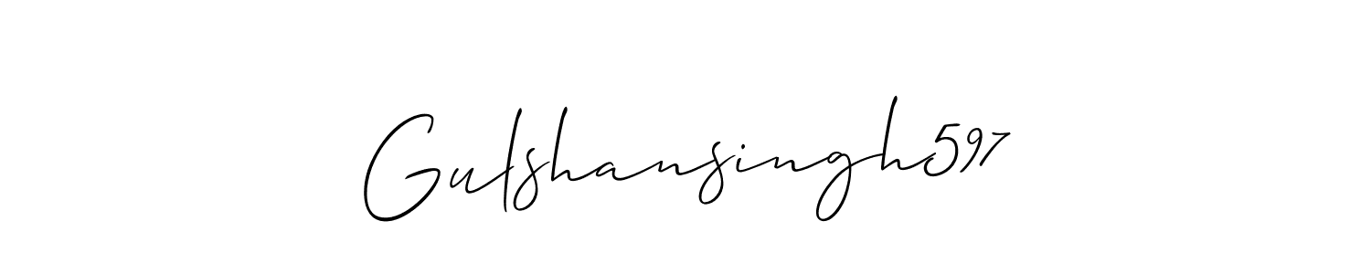 Also You can easily find your signature by using the search form. We will create Gulshansingh597 name handwritten signature images for you free of cost using Allison_Script sign style. Gulshansingh597 signature style 2 images and pictures png