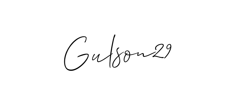 Also we have Gulson29 name is the best signature style. Create professional handwritten signature collection using Allison_Script autograph style. Gulson29 signature style 2 images and pictures png