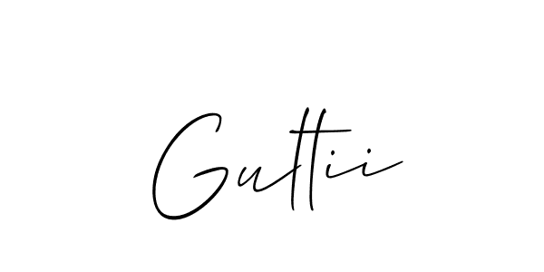 How to make Gultii signature? Allison_Script is a professional autograph style. Create handwritten signature for Gultii name. Gultii signature style 2 images and pictures png