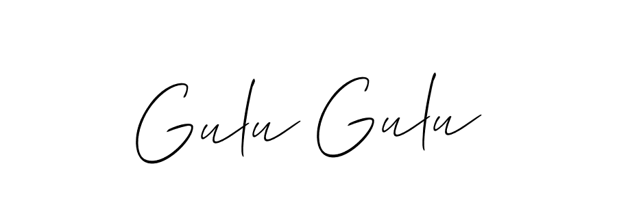 Gulu Gulu stylish signature style. Best Handwritten Sign (Allison_Script) for my name. Handwritten Signature Collection Ideas for my name Gulu Gulu. Gulu Gulu signature style 2 images and pictures png