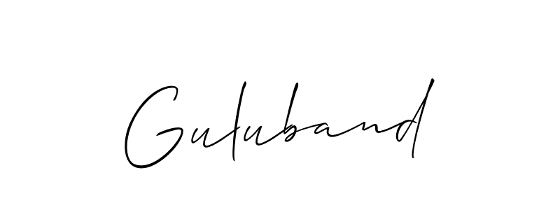 Guluband stylish signature style. Best Handwritten Sign (Allison_Script) for my name. Handwritten Signature Collection Ideas for my name Guluband. Guluband signature style 2 images and pictures png