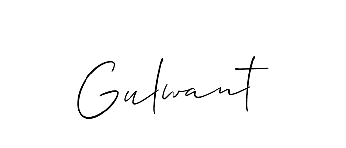 How to make Gulwant name signature. Use Allison_Script style for creating short signs online. This is the latest handwritten sign. Gulwant signature style 2 images and pictures png