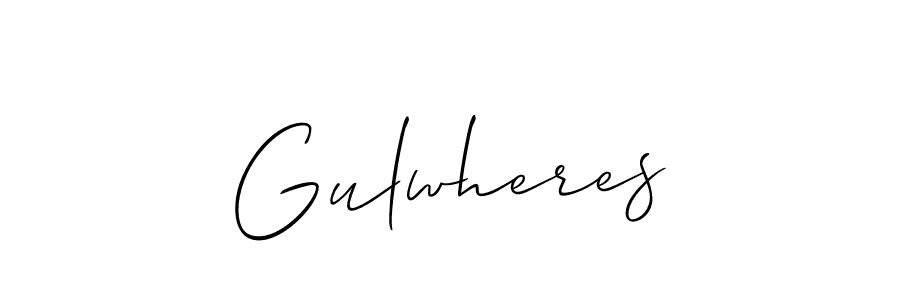 Make a beautiful signature design for name Gulwheres. With this signature (Allison_Script) style, you can create a handwritten signature for free. Gulwheres signature style 2 images and pictures png