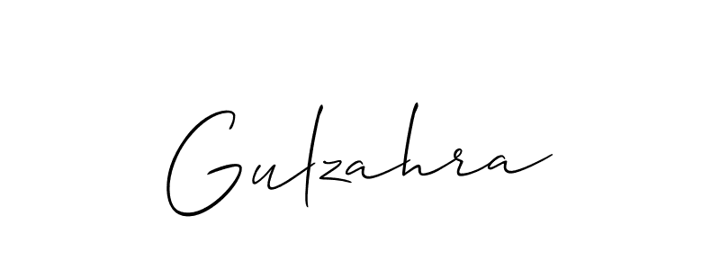 How to make Gulzahra signature? Allison_Script is a professional autograph style. Create handwritten signature for Gulzahra name. Gulzahra signature style 2 images and pictures png