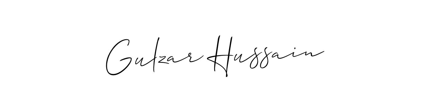 How to make Gulzar Hussain name signature. Use Allison_Script style for creating short signs online. This is the latest handwritten sign. Gulzar Hussain signature style 2 images and pictures png