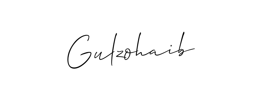 How to make Gulzohaib signature? Allison_Script is a professional autograph style. Create handwritten signature for Gulzohaib name. Gulzohaib signature style 2 images and pictures png