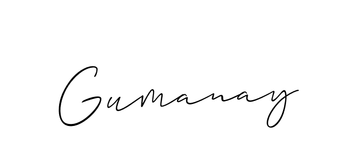 How to Draw Gumanay signature style? Allison_Script is a latest design signature styles for name Gumanay. Gumanay signature style 2 images and pictures png