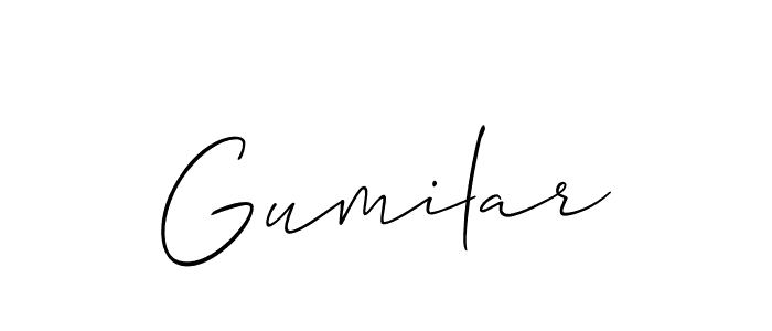 How to make Gumilar name signature. Use Allison_Script style for creating short signs online. This is the latest handwritten sign. Gumilar signature style 2 images and pictures png