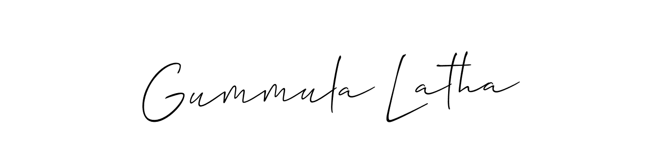 Design your own signature with our free online signature maker. With this signature software, you can create a handwritten (Allison_Script) signature for name Gummula Latha. Gummula Latha signature style 2 images and pictures png
