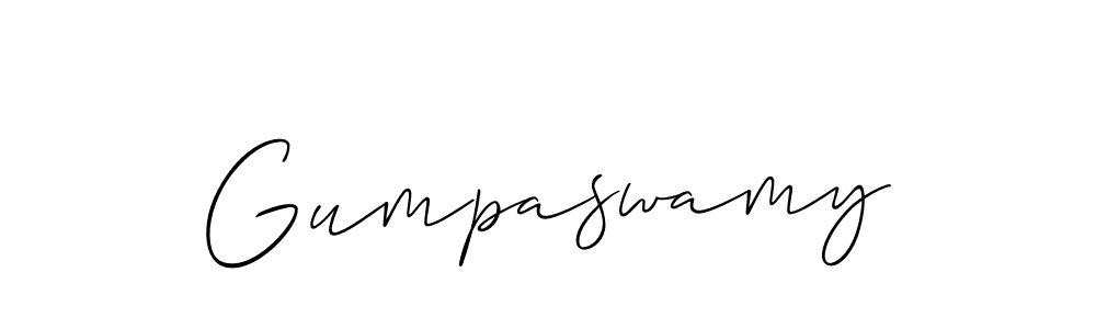 Use a signature maker to create a handwritten signature online. With this signature software, you can design (Allison_Script) your own signature for name Gumpaswamy. Gumpaswamy signature style 2 images and pictures png