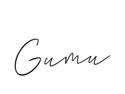 Also You can easily find your signature by using the search form. We will create Gumu name handwritten signature images for you free of cost using Allison_Script sign style. Gumu signature style 2 images and pictures png