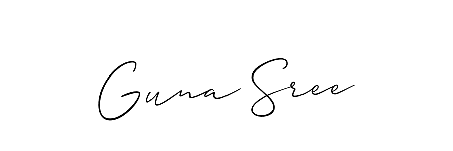 Make a beautiful signature design for name Guna Sree. Use this online signature maker to create a handwritten signature for free. Guna Sree signature style 2 images and pictures png
