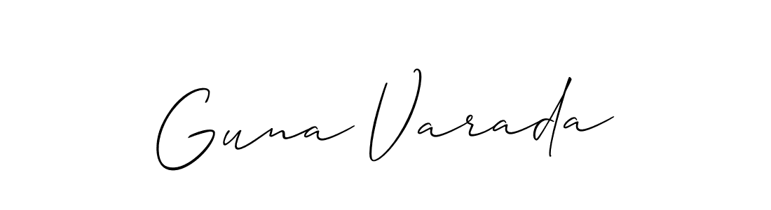 Best and Professional Signature Style for Guna Varada. Allison_Script Best Signature Style Collection. Guna Varada signature style 2 images and pictures png