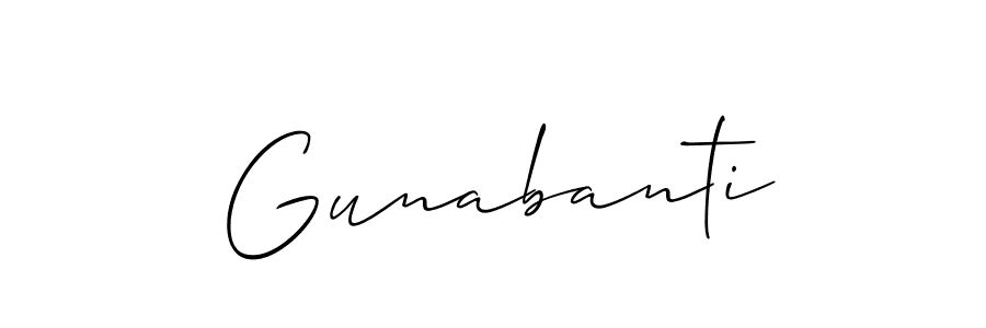 How to Draw Gunabanti signature style? Allison_Script is a latest design signature styles for name Gunabanti. Gunabanti signature style 2 images and pictures png