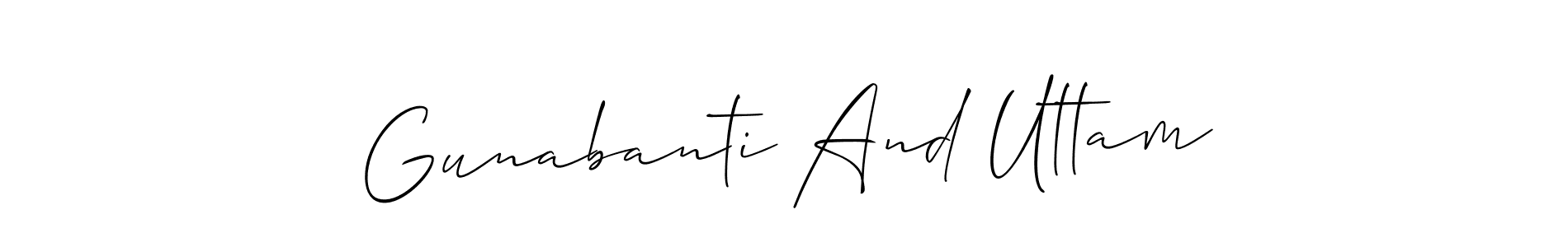 Here are the top 10 professional signature styles for the name Gunabanti And Uttam. These are the best autograph styles you can use for your name. Gunabanti And Uttam signature style 2 images and pictures png