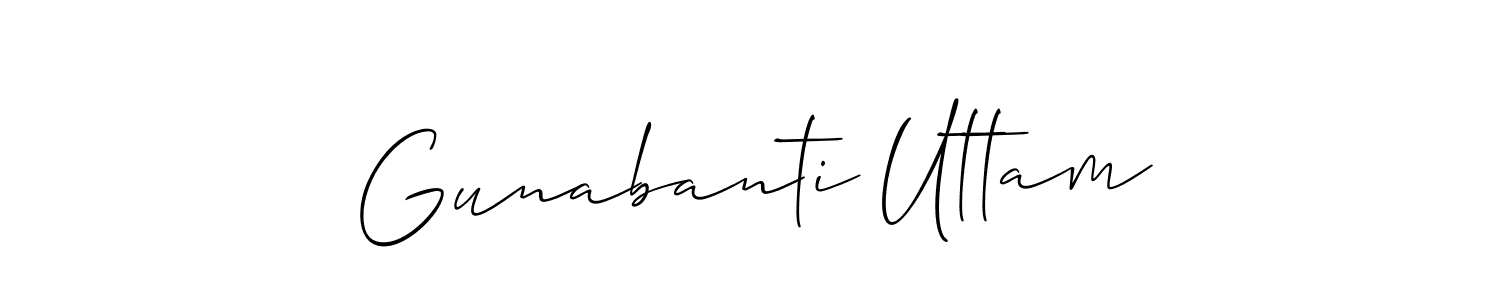 Also we have Gunabanti Uttam name is the best signature style. Create professional handwritten signature collection using Allison_Script autograph style. Gunabanti Uttam signature style 2 images and pictures png