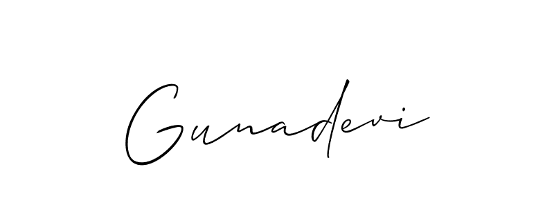 Here are the top 10 professional signature styles for the name Gunadevi. These are the best autograph styles you can use for your name. Gunadevi signature style 2 images and pictures png