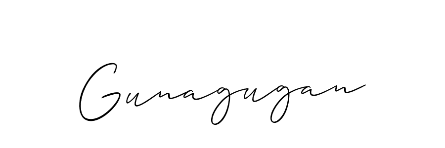 Design your own signature with our free online signature maker. With this signature software, you can create a handwritten (Allison_Script) signature for name Gunagugan. Gunagugan signature style 2 images and pictures png