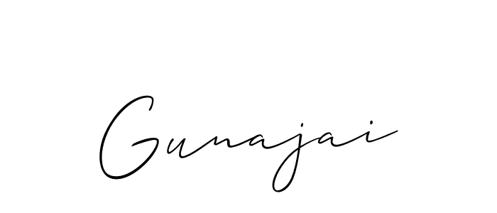 Best and Professional Signature Style for Gunajai. Allison_Script Best Signature Style Collection. Gunajai signature style 2 images and pictures png