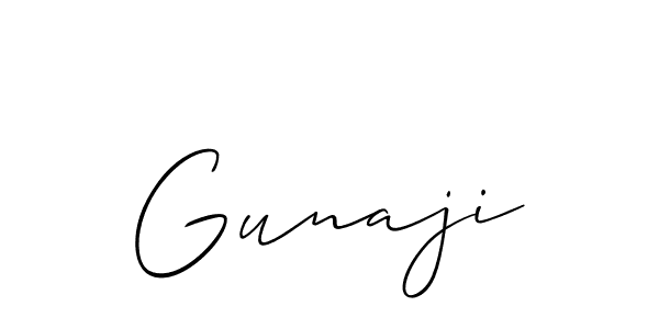 Also we have Gunaji name is the best signature style. Create professional handwritten signature collection using Allison_Script autograph style. Gunaji signature style 2 images and pictures png