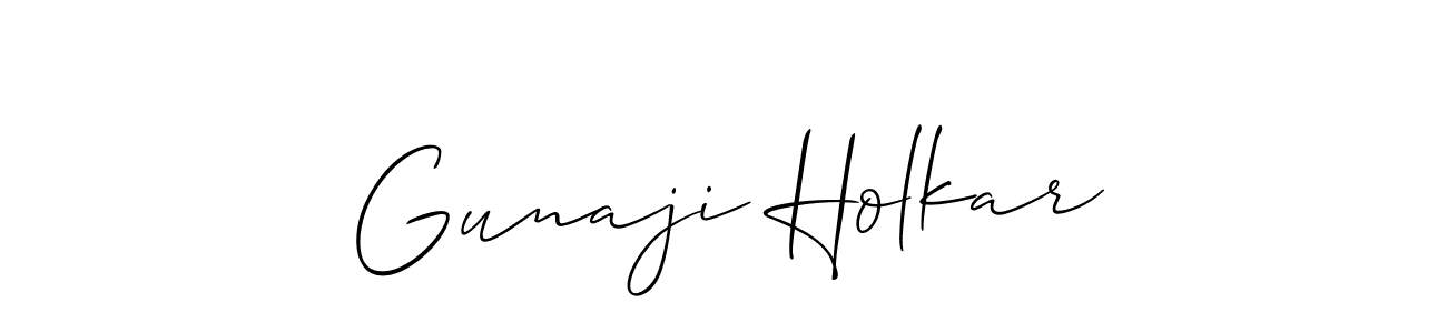 Design your own signature with our free online signature maker. With this signature software, you can create a handwritten (Allison_Script) signature for name Gunaji Holkar. Gunaji Holkar signature style 2 images and pictures png