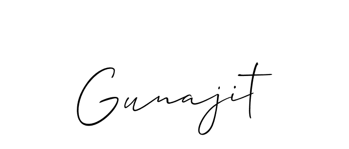 Similarly Allison_Script is the best handwritten signature design. Signature creator online .You can use it as an online autograph creator for name Gunajit. Gunajit signature style 2 images and pictures png