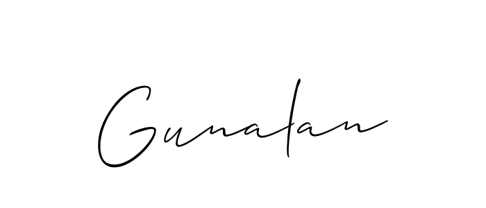 Once you've used our free online signature maker to create your best signature Allison_Script style, it's time to enjoy all of the benefits that Gunalan name signing documents. Gunalan signature style 2 images and pictures png