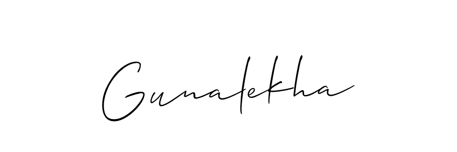 Gunalekha stylish signature style. Best Handwritten Sign (Allison_Script) for my name. Handwritten Signature Collection Ideas for my name Gunalekha. Gunalekha signature style 2 images and pictures png