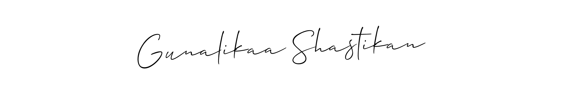 Make a beautiful signature design for name Gunalikaa Shastikan. Use this online signature maker to create a handwritten signature for free. Gunalikaa Shastikan signature style 2 images and pictures png