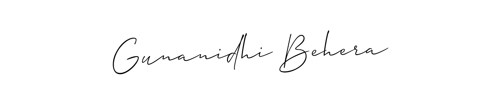 Similarly Allison_Script is the best handwritten signature design. Signature creator online .You can use it as an online autograph creator for name Gunanidhi Behera. Gunanidhi Behera signature style 2 images and pictures png