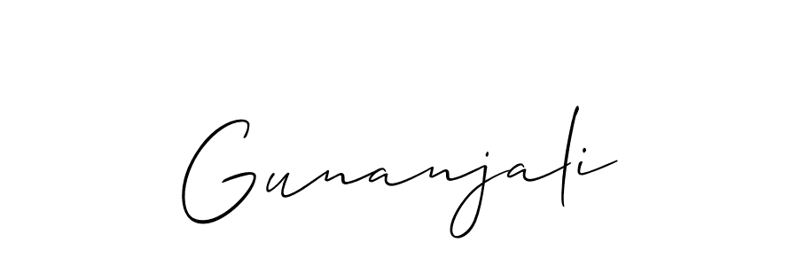 How to make Gunanjali name signature. Use Allison_Script style for creating short signs online. This is the latest handwritten sign. Gunanjali signature style 2 images and pictures png