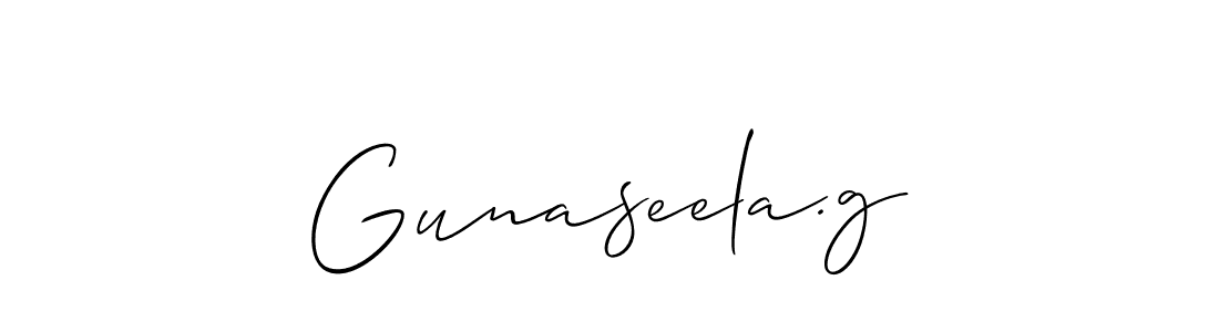Best and Professional Signature Style for Gunaseela.g. Allison_Script Best Signature Style Collection. Gunaseela.g signature style 2 images and pictures png
