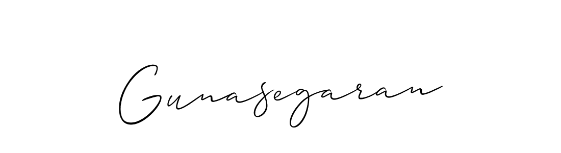 It looks lik you need a new signature style for name Gunasegaran. Design unique handwritten (Allison_Script) signature with our free signature maker in just a few clicks. Gunasegaran signature style 2 images and pictures png