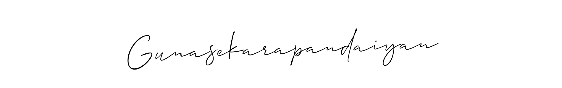 Use a signature maker to create a handwritten signature online. With this signature software, you can design (Allison_Script) your own signature for name Gunasekarapandaiyan. Gunasekarapandaiyan signature style 2 images and pictures png