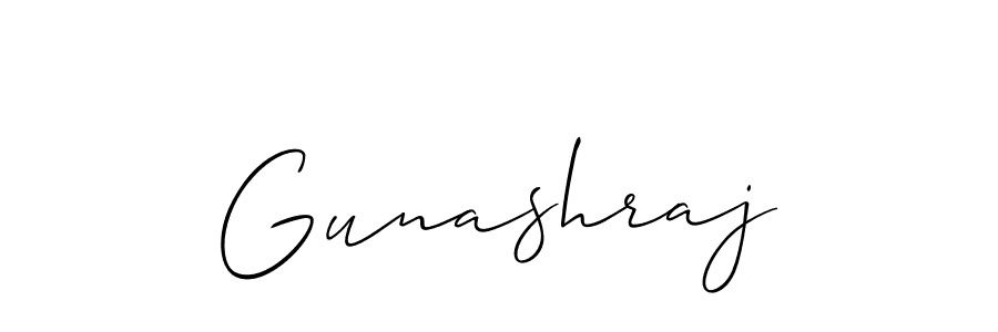 Design your own signature with our free online signature maker. With this signature software, you can create a handwritten (Allison_Script) signature for name Gunashraj. Gunashraj signature style 2 images and pictures png