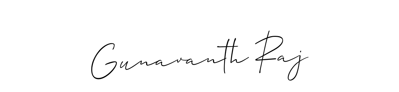 Make a beautiful signature design for name Gunavanth Raj. With this signature (Allison_Script) style, you can create a handwritten signature for free. Gunavanth Raj signature style 2 images and pictures png