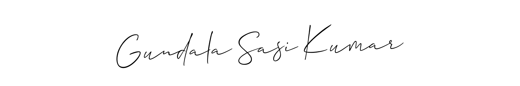 You should practise on your own different ways (Allison_Script) to write your name (Gundala Sasi Kumar) in signature. don't let someone else do it for you. Gundala Sasi Kumar signature style 2 images and pictures png