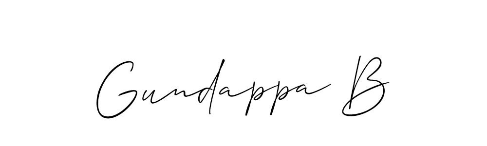 if you are searching for the best signature style for your name Gundappa B. so please give up your signature search. here we have designed multiple signature styles  using Allison_Script. Gundappa B signature style 2 images and pictures png