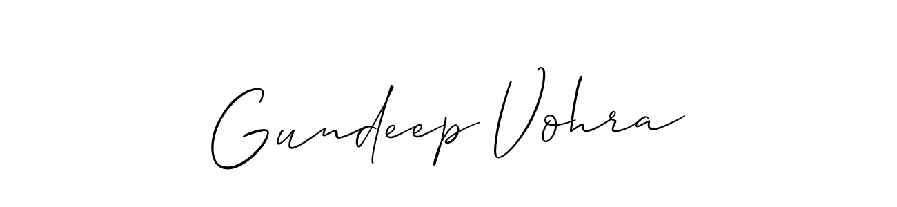 Gundeep Vohra stylish signature style. Best Handwritten Sign (Allison_Script) for my name. Handwritten Signature Collection Ideas for my name Gundeep Vohra. Gundeep Vohra signature style 2 images and pictures png