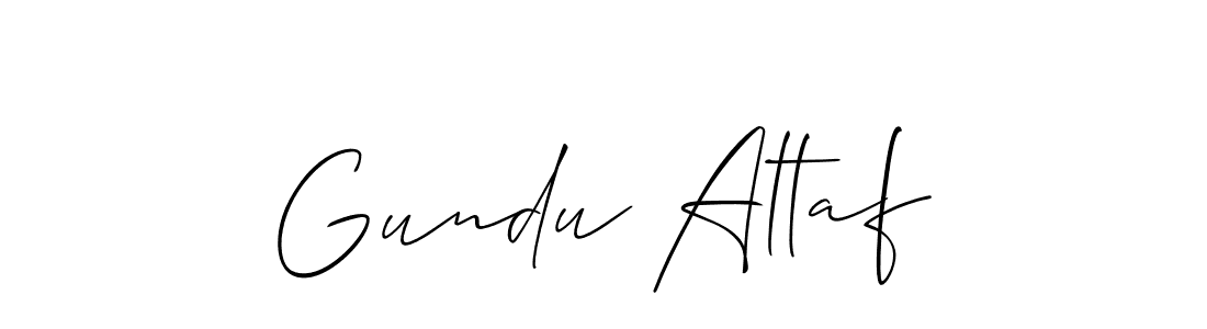 Design your own signature with our free online signature maker. With this signature software, you can create a handwritten (Allison_Script) signature for name Gundu Altaf. Gundu Altaf signature style 2 images and pictures png