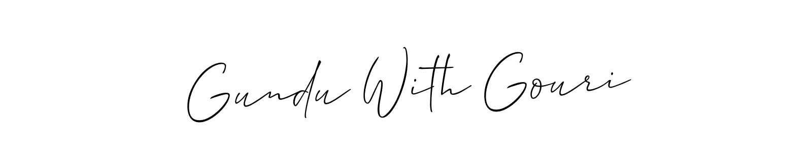 Gundu With Gouri stylish signature style. Best Handwritten Sign (Allison_Script) for my name. Handwritten Signature Collection Ideas for my name Gundu With Gouri. Gundu With Gouri signature style 2 images and pictures png