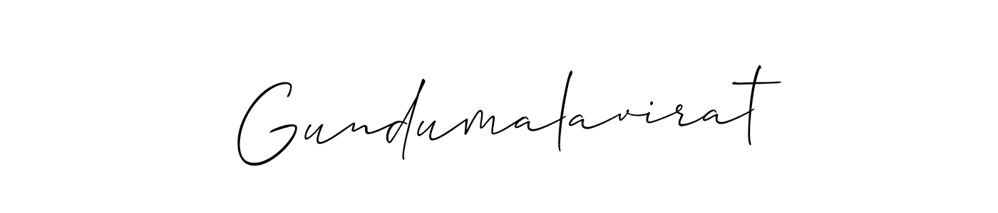 Use a signature maker to create a handwritten signature online. With this signature software, you can design (Allison_Script) your own signature for name Gundumalavirat. Gundumalavirat signature style 2 images and pictures png