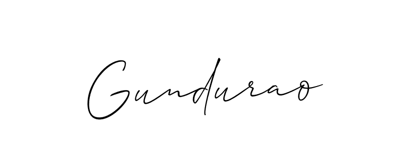 Create a beautiful signature design for name Gundurao. With this signature (Allison_Script) fonts, you can make a handwritten signature for free. Gundurao signature style 2 images and pictures png