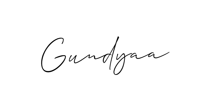 Also we have Gundyaa name is the best signature style. Create professional handwritten signature collection using Allison_Script autograph style. Gundyaa signature style 2 images and pictures png