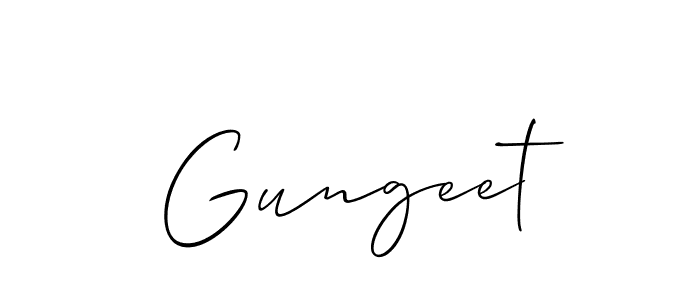 Allison_Script is a professional signature style that is perfect for those who want to add a touch of class to their signature. It is also a great choice for those who want to make their signature more unique. Get Gungeet name to fancy signature for free. Gungeet signature style 2 images and pictures png