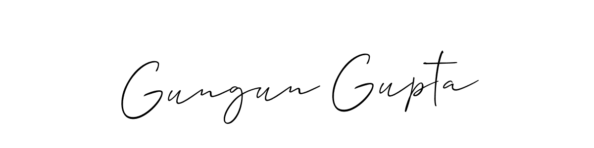 How to make Gungun Gupta name signature. Use Allison_Script style for creating short signs online. This is the latest handwritten sign. Gungun Gupta signature style 2 images and pictures png