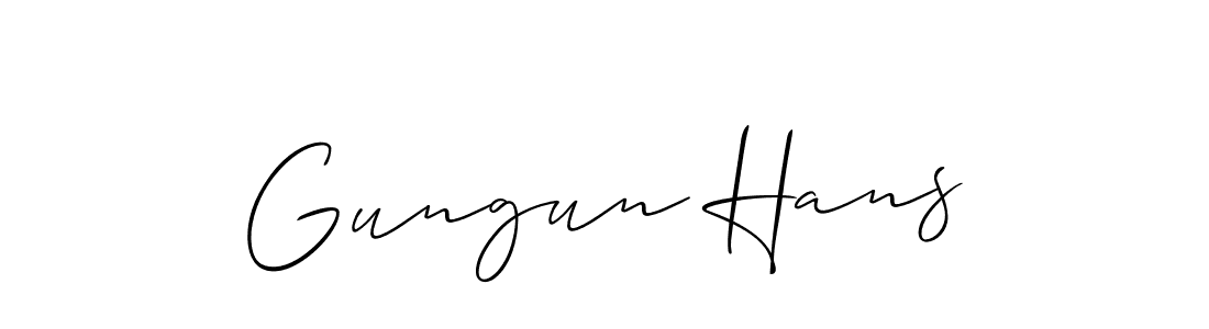 Also we have Gungun Hans name is the best signature style. Create professional handwritten signature collection using Allison_Script autograph style. Gungun Hans signature style 2 images and pictures png