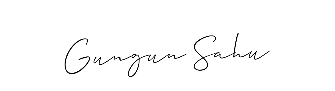 Use a signature maker to create a handwritten signature online. With this signature software, you can design (Allison_Script) your own signature for name Gungun Sahu. Gungun Sahu signature style 2 images and pictures png