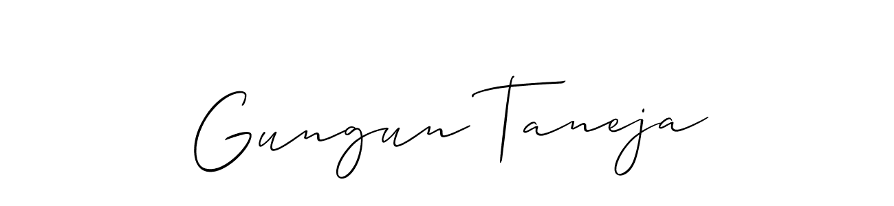 Gungun Taneja stylish signature style. Best Handwritten Sign (Allison_Script) for my name. Handwritten Signature Collection Ideas for my name Gungun Taneja. Gungun Taneja signature style 2 images and pictures png