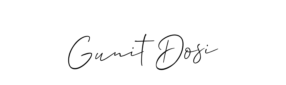 Create a beautiful signature design for name Gunit Dosi. With this signature (Allison_Script) fonts, you can make a handwritten signature for free. Gunit Dosi signature style 2 images and pictures png